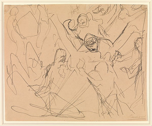 Umberto Boccioni - Study for "Mourning" 1910, Poster Print Wall Art