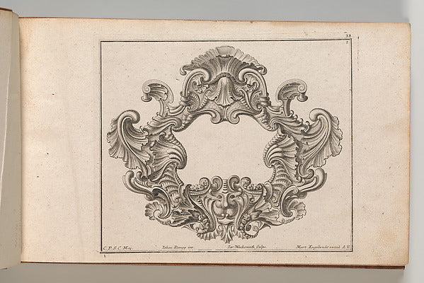 After Johannes Rumpp:Design for a Cartouche Plate 2 from 'Ne-16x12"(A3) Poster
