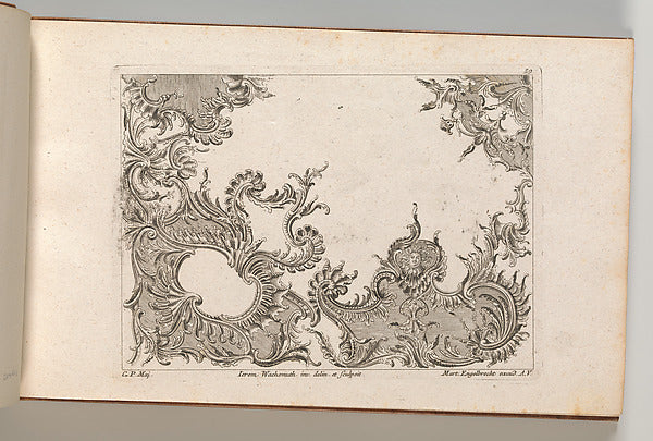 Jeremias Wachsmuth:Design for a Ceiling Decoration Plate 3 f-16x12"(A3) Poster