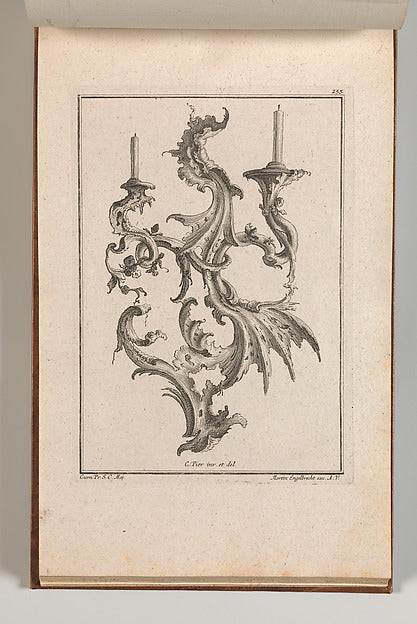 Carl Pier:Design for a Two-Armed Candelabra Plate 4 from an -16x12"(A3) Poster