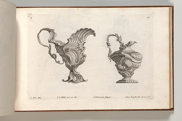 I.S. Hildt:Designs for Two Ewers Plate 3 from: 'Schöne und a-16x12"(A3) Poster