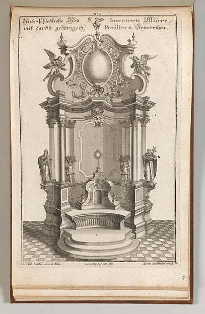 Johann Michael Leüchte:Design for a Monumental Altar Plate a-16x12"(A3) Poster