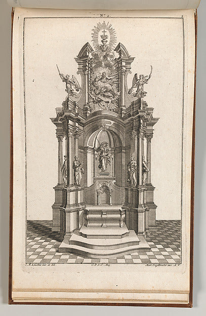 Johann Michael Leüchte:Design for a Monumental Altar Plate b-16x12"(A3) Poster