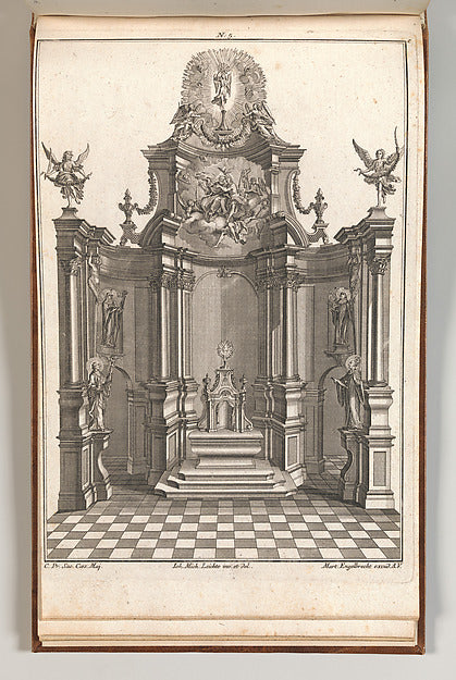 Johann Michael Leüchte:Design for a Monumental Altar Plate e-16x12"(A3) Poster