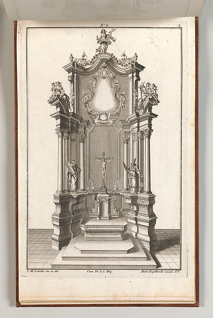 Johann Michael Leüchte:Design for a Monumental Altar Plate h-16x12"(A3) Poster