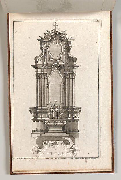 Johann Michael Leüchte:Design for a Monumental Altar Plate m-16x12"(A3) Poster