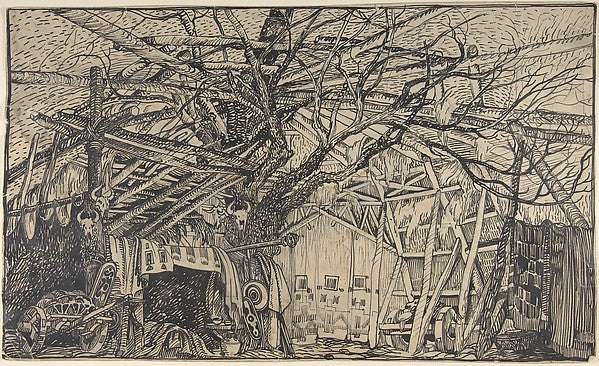 Stage Set Design: Interior of a Camouflaged African Shelter or, Poster Print