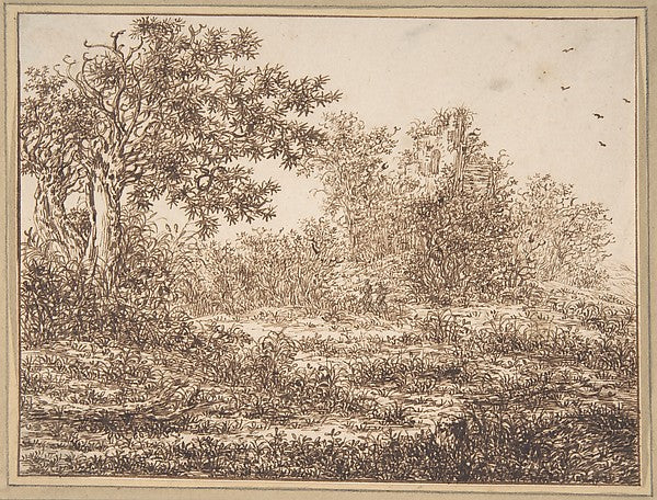 Dune Landscape with Trees 17th cent-Adriaen Hendriksz. Verboom, Poster Print Wall Art