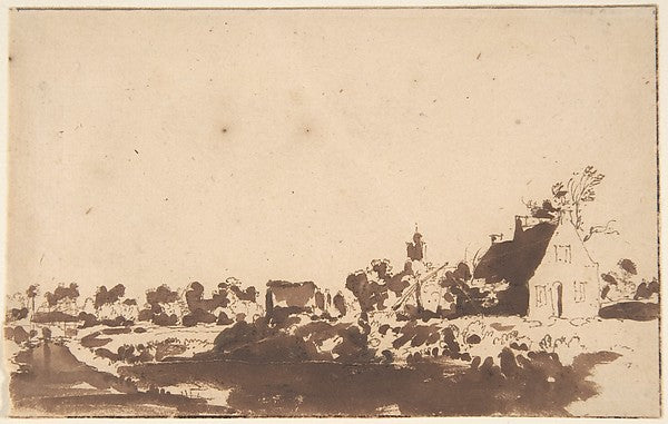 View of a Village mid 17th cent-Jan de Bisschop,16x12"(A3) Poster
