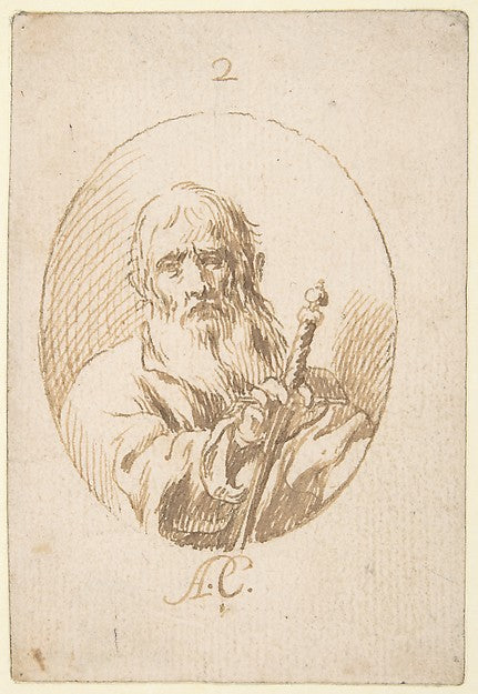 Half-length Figure of St Paul in an Oval. 1616–68-Antonio del,16x12"(A3) Poster