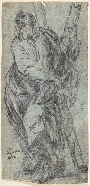 St. Andrew 17th cent-Juan Carreño de Miranda,16x12"(A3)Poster