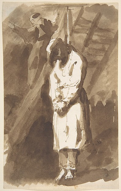 Hanged Man c1840-1900-Imitator of Goya ,16x12"(A3) Poster