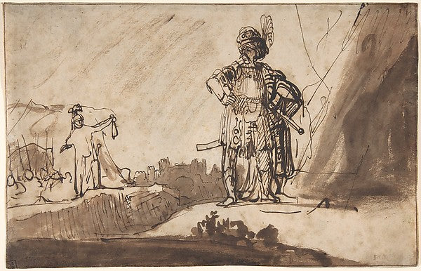 David Showing Saul the Tip of His Coat 1636–41-Ferdinand Bol, Poster Print Wall Art