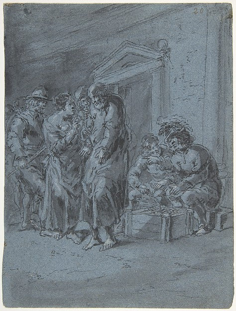 St. Peter Recognized by a Servant Girl 1611–74-Leonaert Bramer,16x12"(A3) Poster