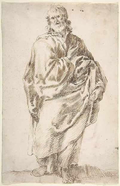 An Apostle Holding a Book n.d.-Francisco de Herrera,the Elder,16x12"(A3)Poster