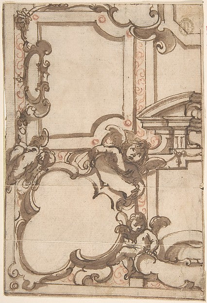 Decorative Design 17th cent-Anonymous, Spanish, 17th cent,16x12"(A3)Poster