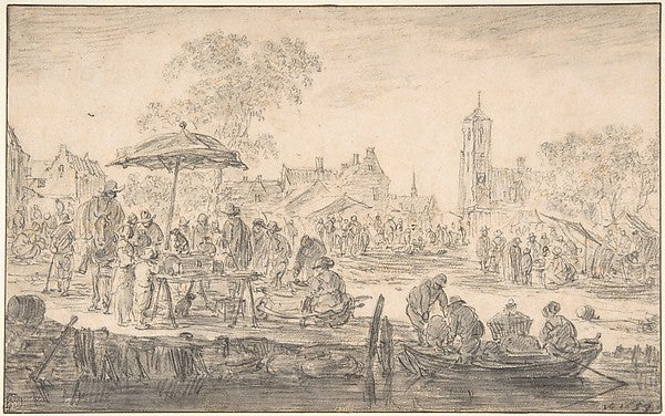 A Fair 1653-Jan van Goyen,16x12"(A3) Poster