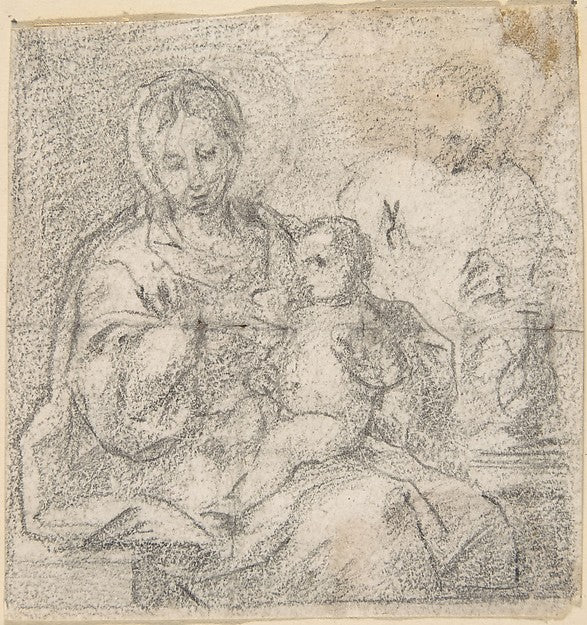 Holy Family 17th cent-Anonymous, Spanish, School of Seville, 1, Poster Print Wall Art