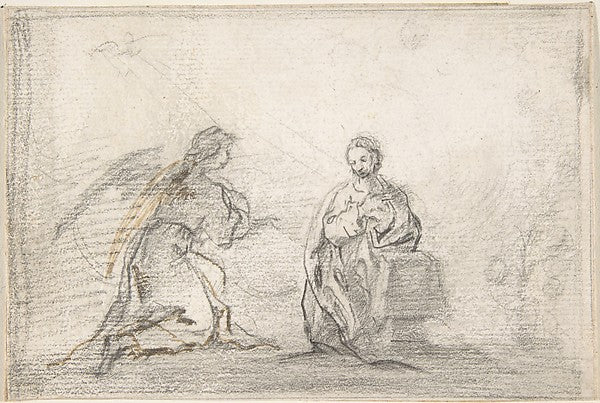 The Annunciation 17th cent-Anonymous, Spanish, School of Sevi, Poster Print Wall Art