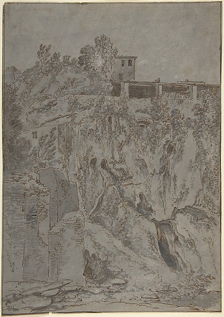 Italianate Buildings on a Hill at Tivoli 17th cent-Adriaen Hon, Poster Print Wall Art
