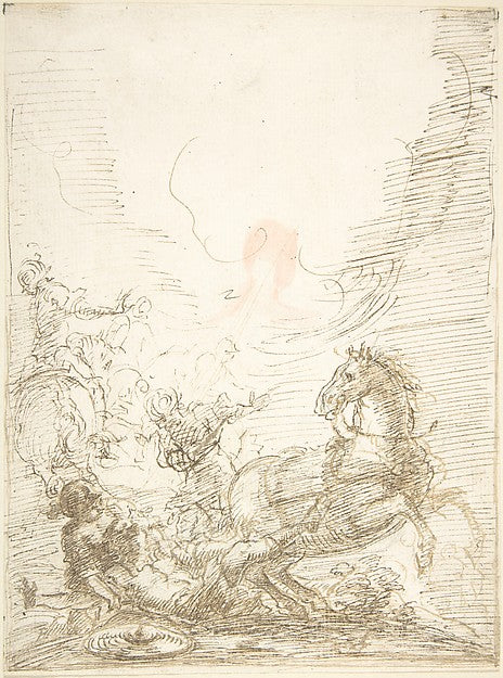 The Conversion of Saint Paul 17th cent-Anonymous, Spanish, Sch,16x12"(A3)Poster