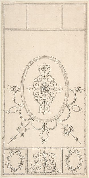 Design for a Ceiling 1745–1800-Style of Robert Adam, Poster Print Wall Art