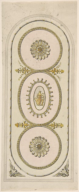 Design for a Panel 1748–92-Style of Robert Adam,16x12"(A3)Poster