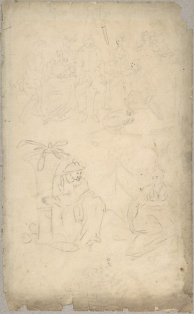 Figure studies first half 18th cent-George Bickham,Sr., Poster Print