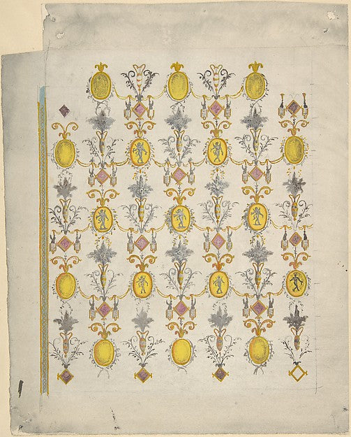 Design for ceiling decoration mid-18th–early 19th cent-Joseph,16x12"(A3)Poster