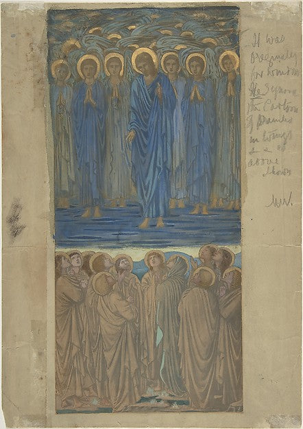 Ascension of Christ - Study for stained-glass window c1875–84, Poster Print Wall Art