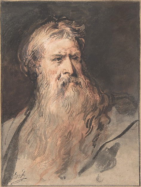 Study for the figure of Moses 1730–37-Jacob de Wit, Poster Print