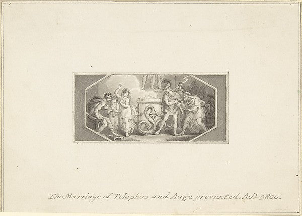 The Marriage of Telephus and Auge prevented 1790–1800-Edward F, Poster Print Wall Art