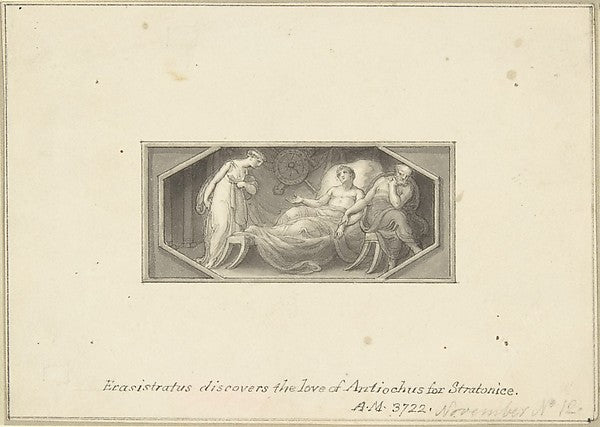 Erasistratus discovers the love of Antiochus for Stratonice 17, Poster Print Wall Art