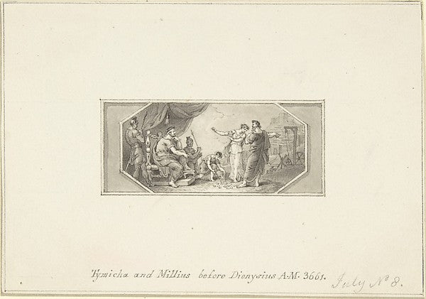 Tymicha and Millius before Dionysius 1790–1800-Edward Francis, Poster Print Wall Art