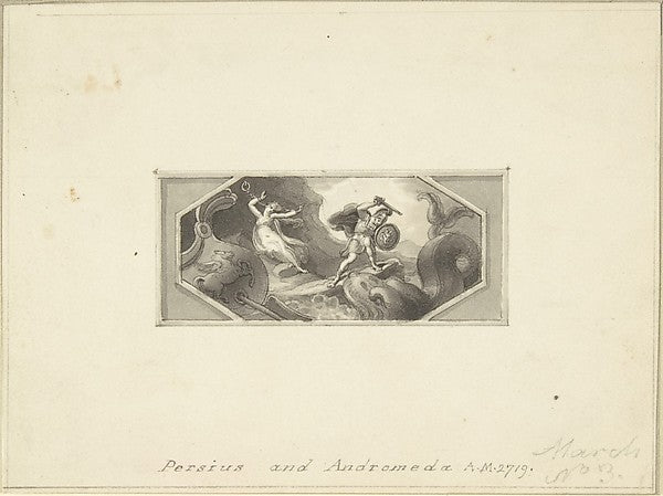 Perseus and Andromeda 1790–1800-Edward Francis Burney, Poster Print Wall Art