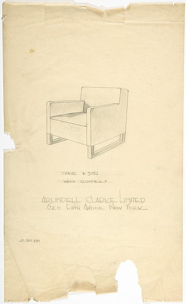Design for a Chair c1930-, Poster Print