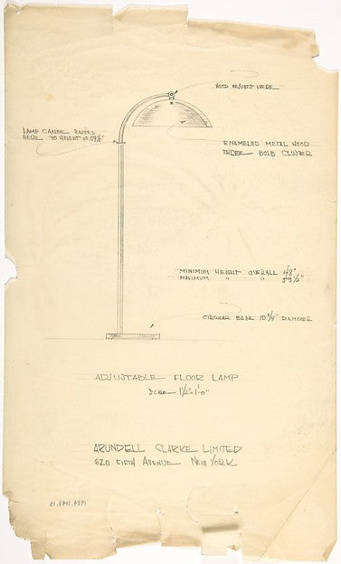 Adjustable Floor Lamp c1930-, Poster Print