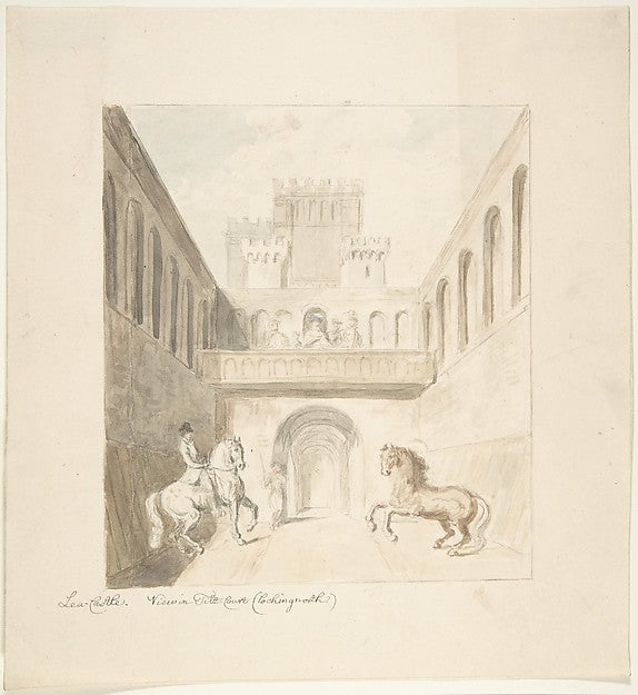Lea Castle View in Tilt-Court Facing North c1816-Attributed, Poster Print Wall Art