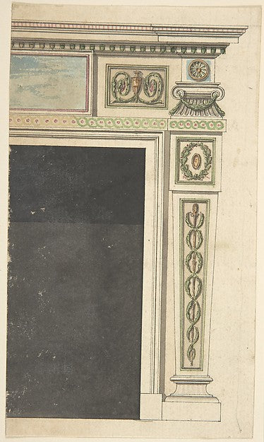 Design for a Chimneypiece possibly for Melbourne House Picc, Poster Print