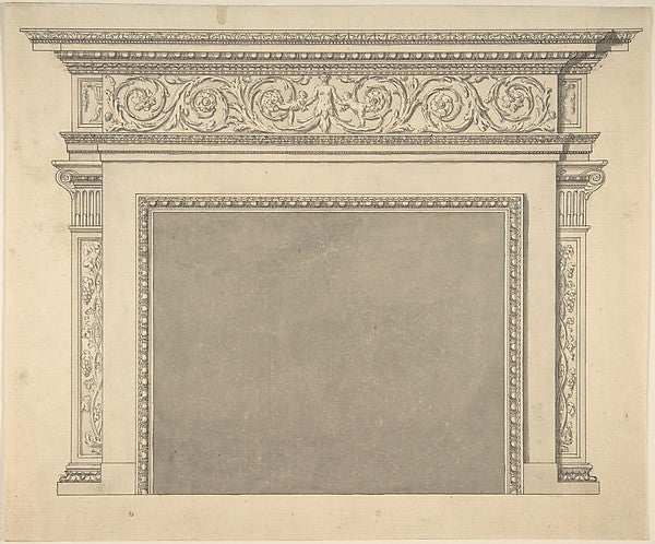 Chimney Piece 1743–96-Sir William Chambers,Göteborg 1723–1796, Poster Print Wall Art