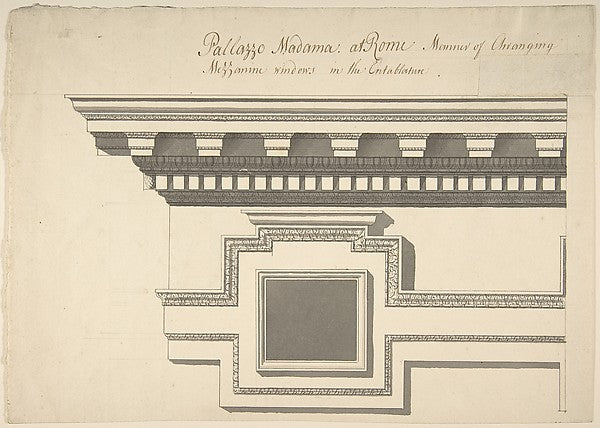 Mezzanine Window Palazzo Madama c1750–55-Sir William Chambers, Poster Print