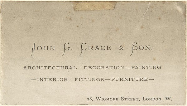 Business Card 1825–89-John Gregory Crace,and Son, Poster Print Wall Art