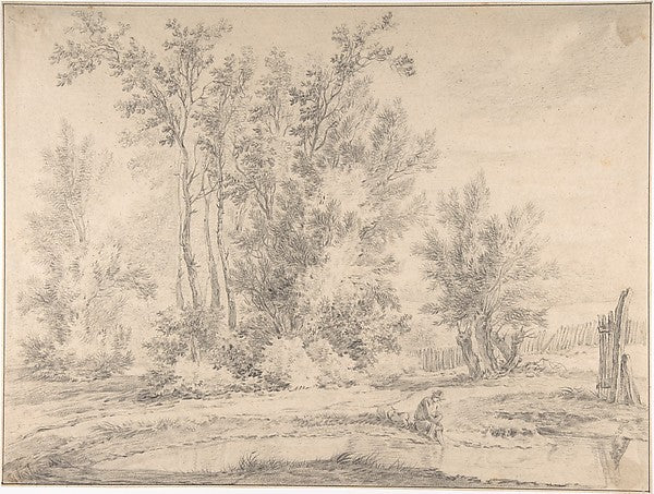 Landscape 18th cent-Anonymous, Dutch, 18th cent,16x12"(A3) Poster