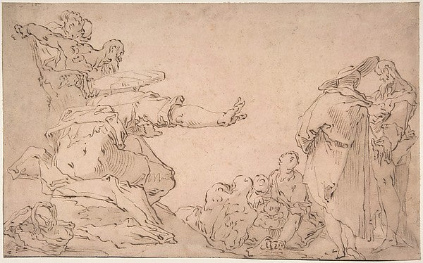 Saint John Preaching in the Wilderness late 16th–mid-17th cent,16x12"(A3) Poster