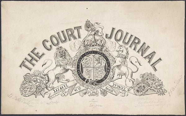 Title page design for "The Court Journal" 1830–62-Freeman Gage, Poster Print Wall Art