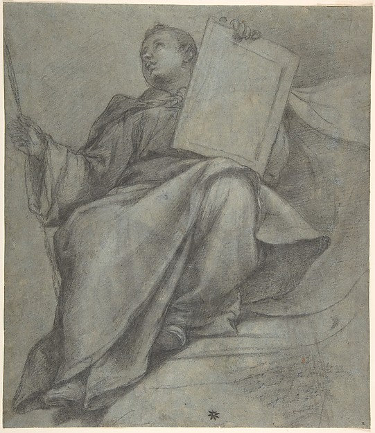 Seated Monk mid-16th–early 17th cent-Denijs Calvaert,16x12"(A3) Poster