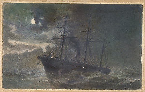 The Albany Buoying a Bight of the Cable of 1865 on the Night o, Poster Print Wall Art