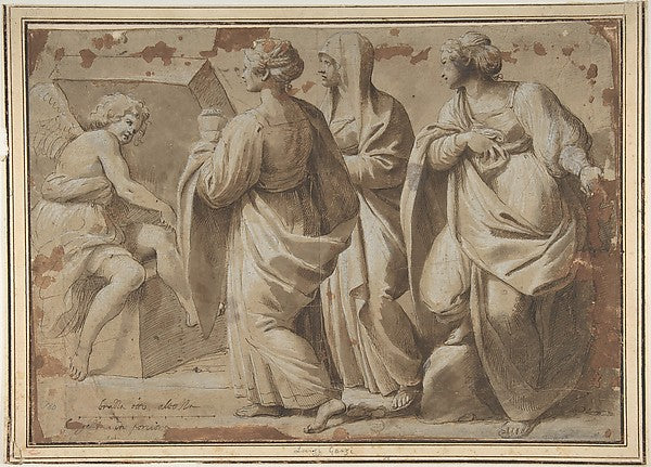 The Holy Women at the Sepulchre 1585–1620-Sisto Badalocchio, Poster Print Wall Art