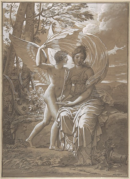 The Muse Erato Writing Verses Inspired by Love c1797-Charles M, Poster Print Wall Art