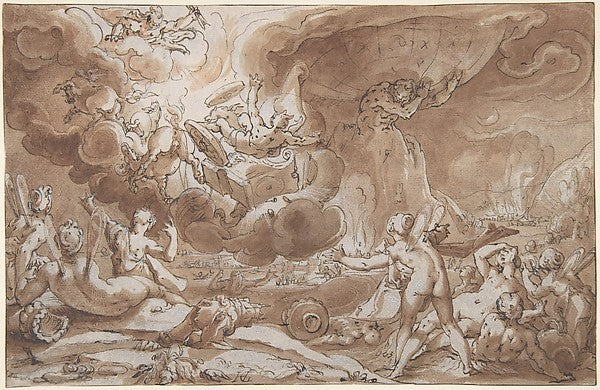 The Fall of Phaeton late 16th–early 17th cent-Hendrick Goltziu,16x12"(A3) Poster